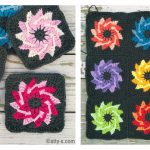 Windmills of my Mind Square Free Crochet Pattern
