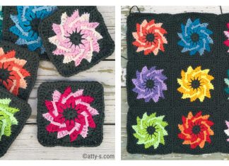 Windmills of my Mind Square Free Crochet Pattern