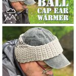 Ball Cap Ear Warmer Free Crochet Pattern and Video Tutorial