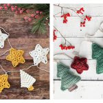 Christmas Tree and Star Garland Free Crochet Pattern