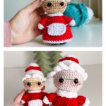 Mrs. Claus Amigurumi Crochet Pattern