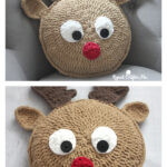 Rudolph Pillow Free Crochet Pattern