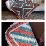 Tile Style C2C Car Blanket Free Crochet Pattern