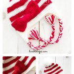 Candy Cane Beanie Free Crochet Pattern