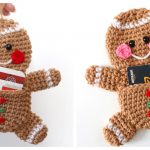 Gingerbread Man Gift Card Holder Free Crochet Pattern