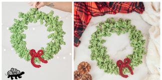 Happy Holiday Wreath Free Crochet Pattern and Video Tutorial