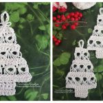 Lace Tree Ornament Free Crochet Pattern