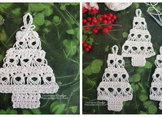 Lace Tree Ornament Free Crochet Pattern