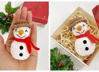 Snowman Christmas Ornament Crochet Pattern