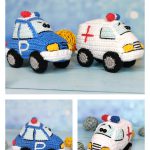Ambulance and Police Car Crochet Pattern