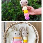 Bixie the Bunny Baby Rattle Free Crochet Pattern