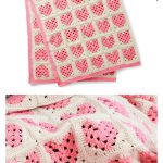 Heart Granny Square Scrapghan Blanket Free Crochet Pattern