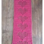 Heart Table Runner Free Crochet Pattern
