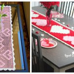 Heart Table Runner Free Crochet Pattern