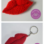 LIPS Keychain Free Crochet Pattern and Video Tutorial