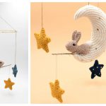 Moon Bunny and Stars Mobile Free Crochet Pattern