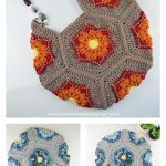 Sunburst Hexagon Bag Free Crochet Pattern