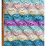 Tunisian Striped Hearts Baby Blanket Free Crochet Pattern