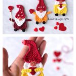 Valentine’s Day Gnome Applique Free Crochet Pattern