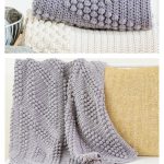 Bobble Diamonds Throw Free Crochet Pattern