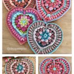 Corazón Loli Heart Wall Hanging Free Crochet Pattern