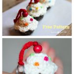 Cupcake Keychain Free Crochet Pattern