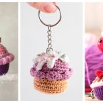 Cupcake Keychain Free Crochet Pattern