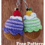 Cute Cupcake Keychain Free Crochet Pattern