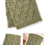 Diamond Popcorn Blanket Free Crochet Pattern
