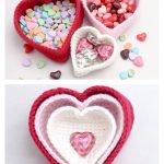 Heart Nesting Baskets Free Crochet Pattern
