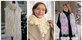 Heart Scarf Free Crochet Pattern