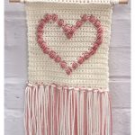 Love Heart Yarn Wall Hanging Free Crochet Pattern