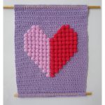 Mirrored Heart Wall Hanging Free Crochet Pattern