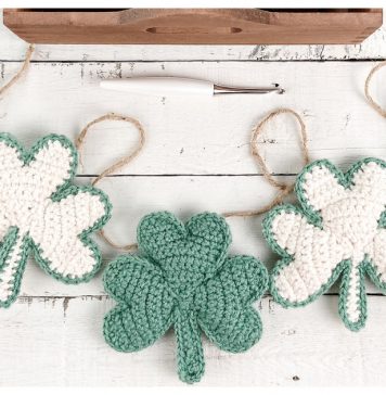 Shamrock Garland Free Crochet Pattern