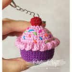 Sweet Cupcake Keychain Free Crochet Pattern