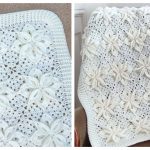 White Poinsettia Baby Afghan Free Crochet Pattern