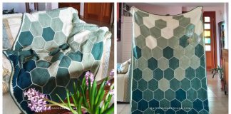 Solid Hexagons Blanket Free Crochet Pattern