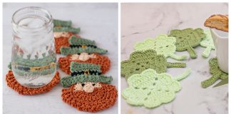 St. Patrick’s Day Coasters Free Crochet Pattern