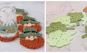 St. Patrick’s Day Coasters Free Crochet Pattern