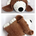Animal Dog Plush Pillow Free Crochet Pattern