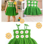 Daisy Girl Dress Free Crochet Pattern