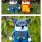 Ferdi the Fox and Walt the Wolf Free Crochet Pattern