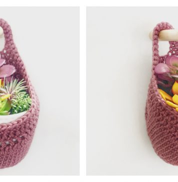 Fleur Hanging Basket Free Crochet Pattern