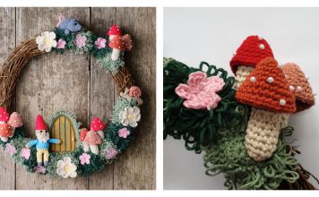 Hidden Garden Wreath Free Crochet Pattern