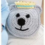 Prince Bear Pillow Free Crochet Pattern