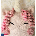 Yaja the unicorn Pillow Free Crochet Pattern