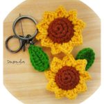 Amigurumi Sunflower Keyring Crochet Pattern