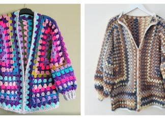 Granny Hexagon Horizon Cardigan Free Crochet Pattern