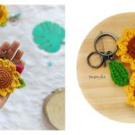 Sunflower Keychain Crochet Patterns