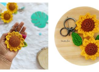 Sunflower Keychain Crochet Patterns